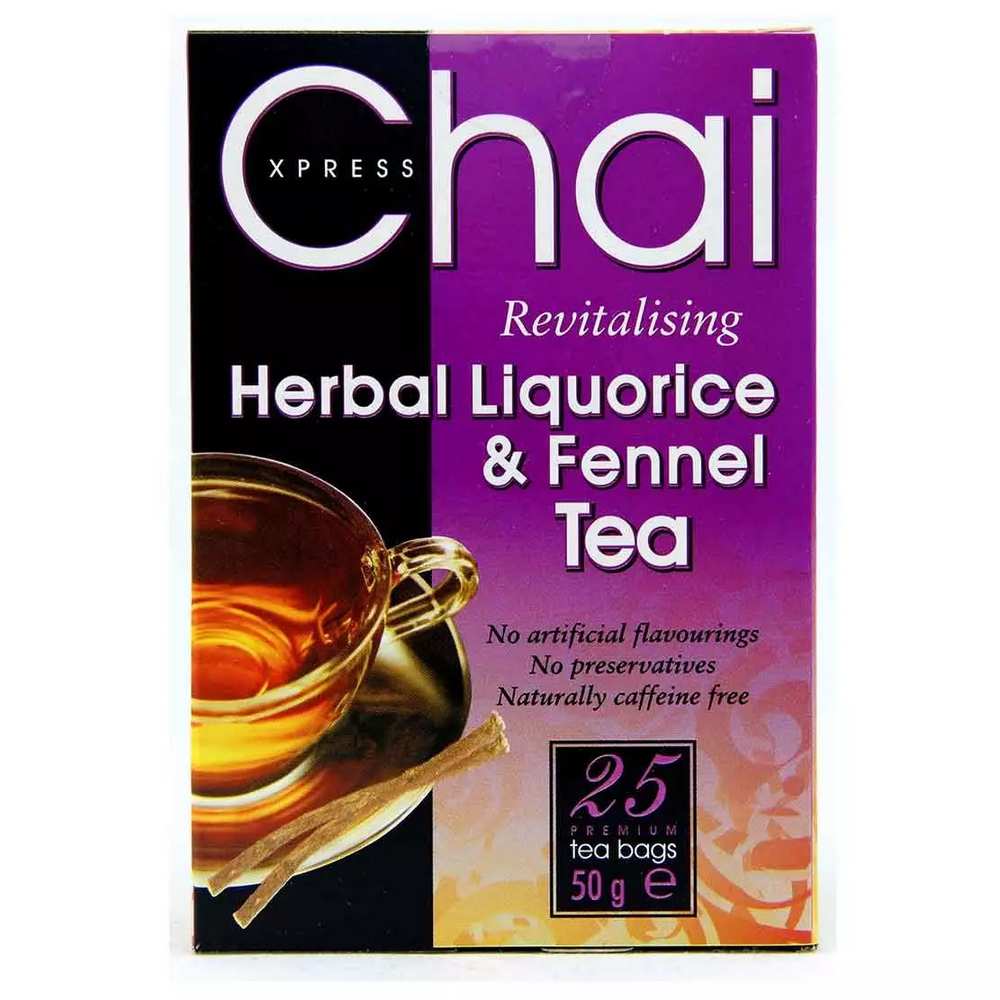 Chai Xpress Herbal Liquorice & Fennel Tea Bags 25Pcs Sinin