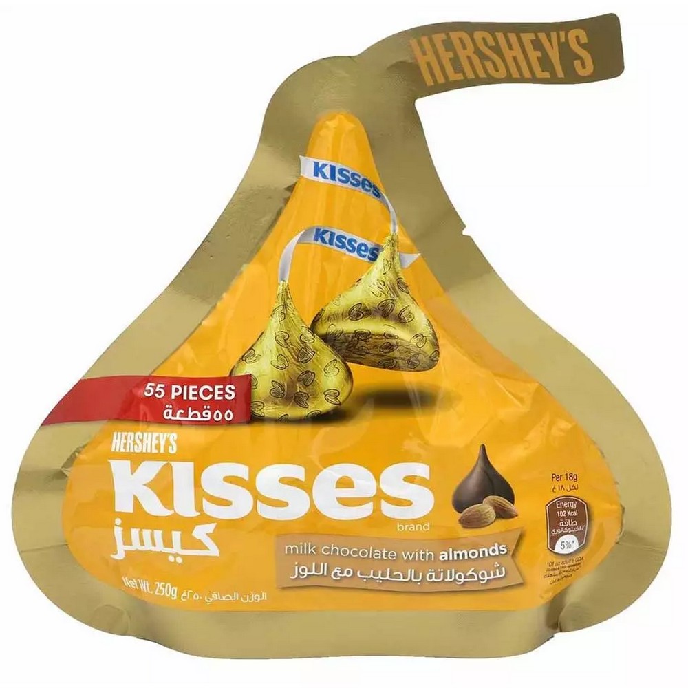 Hershey's Kisses Milk Chocolate with Almond 250g | Sinin