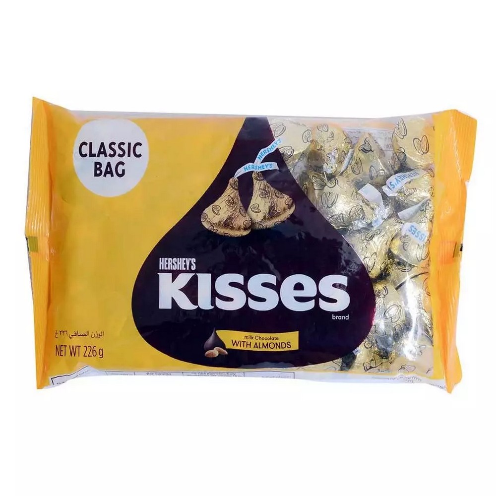 Hershey's Kisses Milk Chocolate with Almond 226g | Sinin