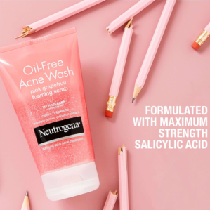 Neutrogena Oil-Free Acne Wash Pink Grapefruit Foaming Scrub 198ml - Image 4