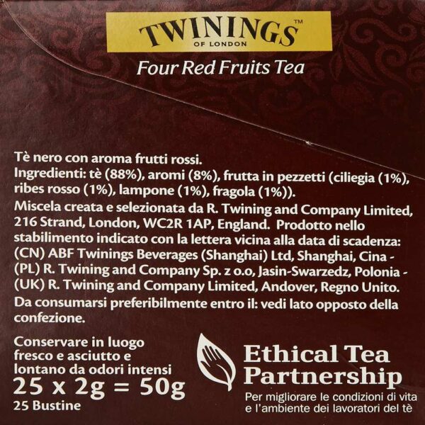 Twinings Four Red Fruits Tea Bags 25Pcs bd