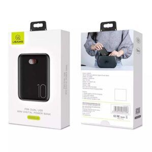 USAMS PB9 10000mAh Dual USB Mini Digital Power Bank