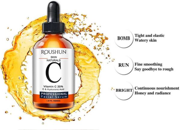 Roushun Skin Naturals Vitamin C 20 Percent E And Hyaluronic Acid Facial Serum bangladesh