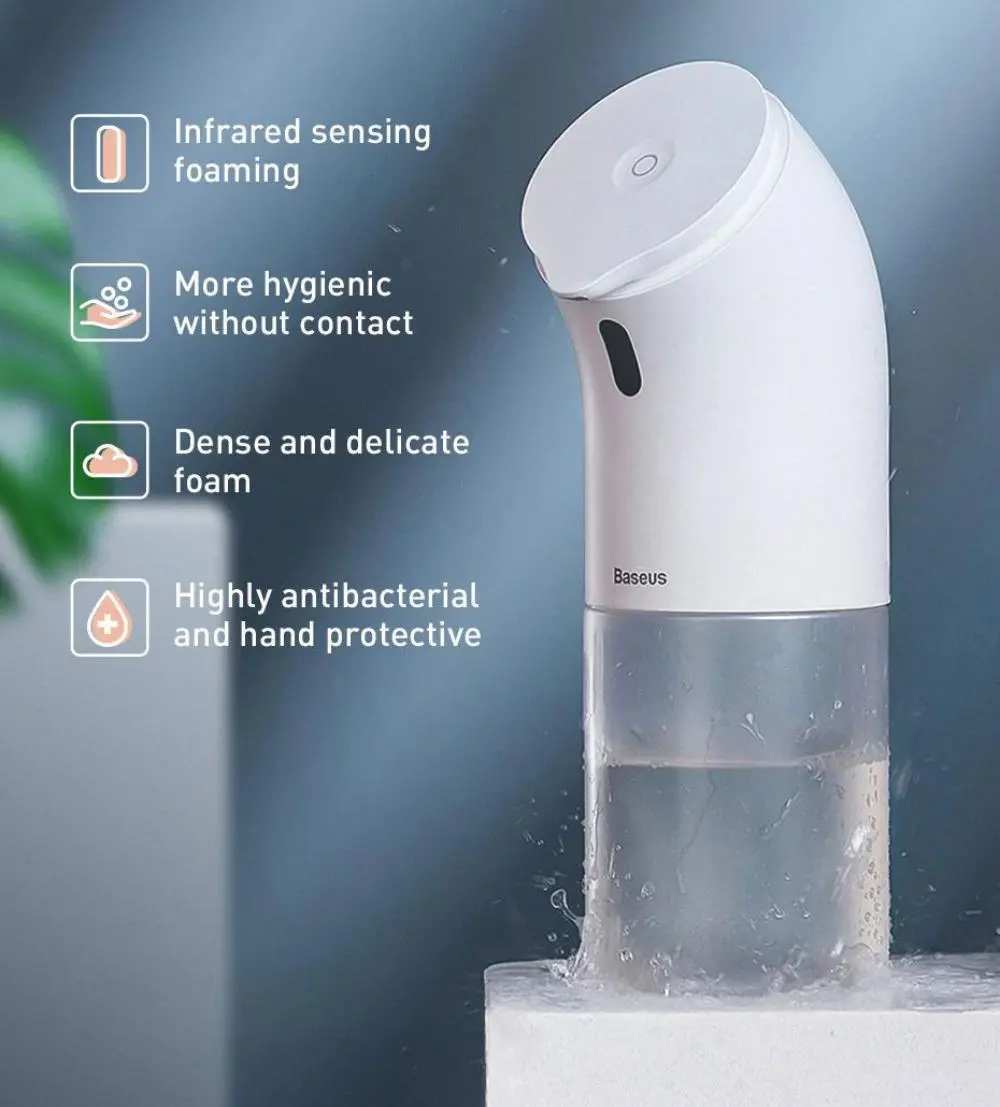 Baseus Intelligent Automatic Liquid Soap Dispenser Foaming Hand Washing ...