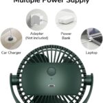 Jisulife FA29FA29A Clip on Desk Fan 4 Speed Modes Rechargeable (1)