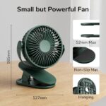 Jisulife FA29FA29A Clip on Desk Fan 4 Speed Modes Rechargeable (5)