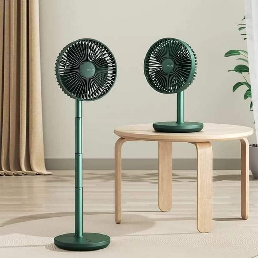 Jisulife FA13P Oscillating Extendable Cordless Rechargeable Desk Fan ...