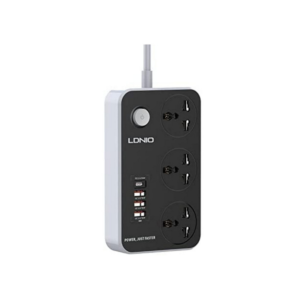 LDNIO SC3412 PD Fast Charge 20W Power Supply Cord and Charger with 3 Power Ports and 3 USB 3.0 Ports F (3)