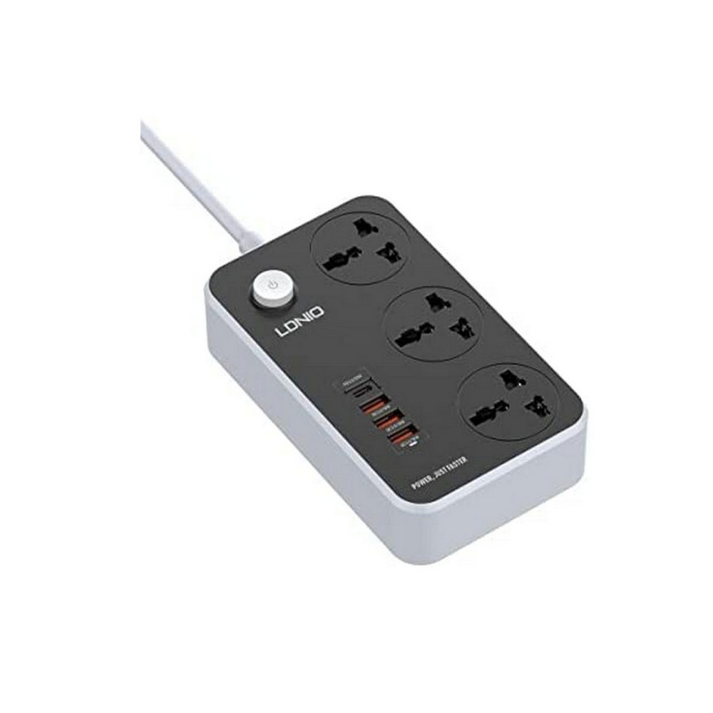 LDNIO SC3412 PD Fast Charge 20W Power Supply Cord and Charger with 3 Power Ports and 3 USB 3.0 Ports F (4)