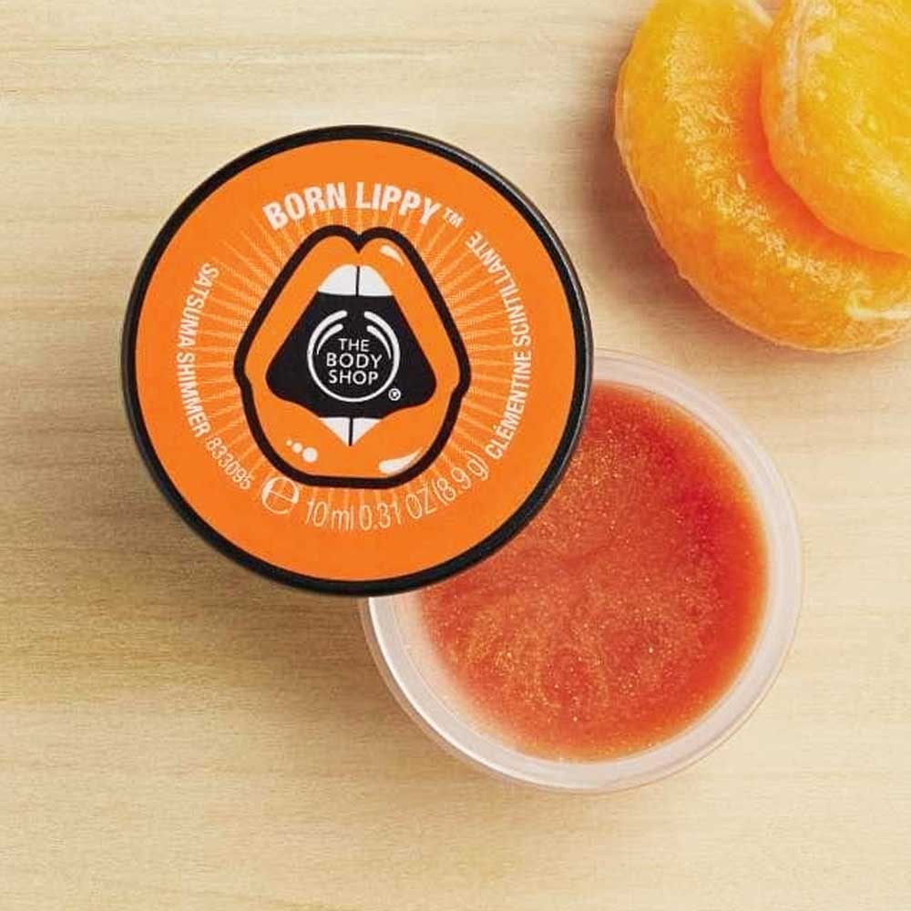 The Body Shop Satsuma Shimmer Born Lippy Lip Balm Pot Sinin