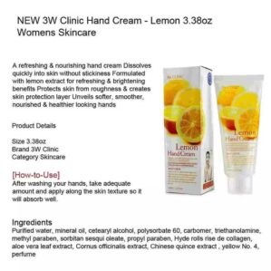 3W Clinic Lemon Hand Cream 100ml - Image 3