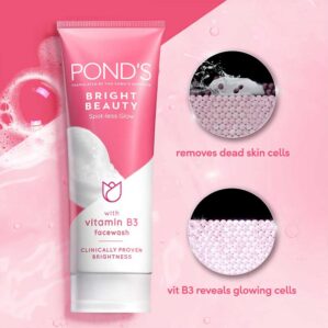 Pond's Bright Beauty Spot Less Glow with Vitamin B3 Face Wash 100g - Image 2