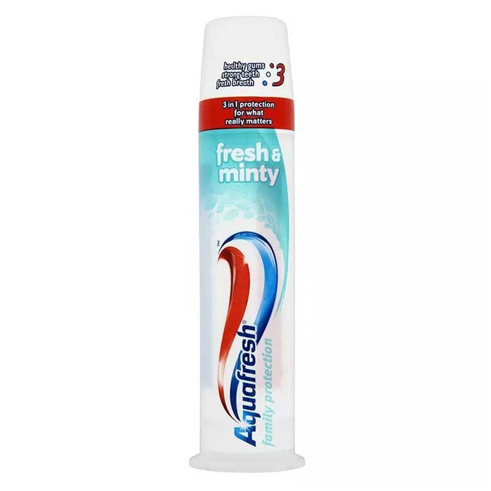 Aquafresh 3 In 1 Fresh And Minty Toothpaste Pump 100ml Sinin
