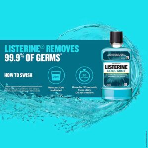 Listerine Cool Mint Mouthwash 500ml - Image 2