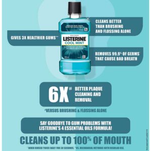 Listerine Cool Mint Mouthwash 500ml - Image 4