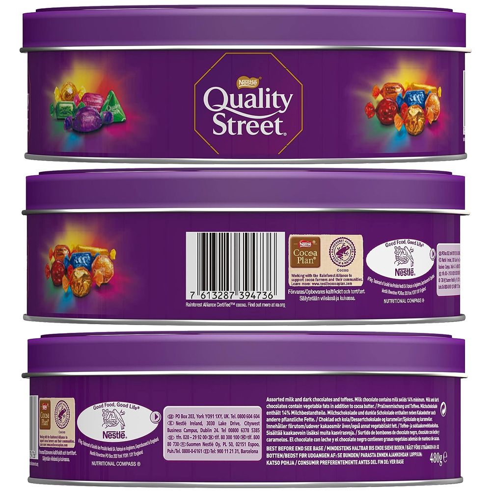 Nestle Quality Street Chocolate Round Tin 480g (3)