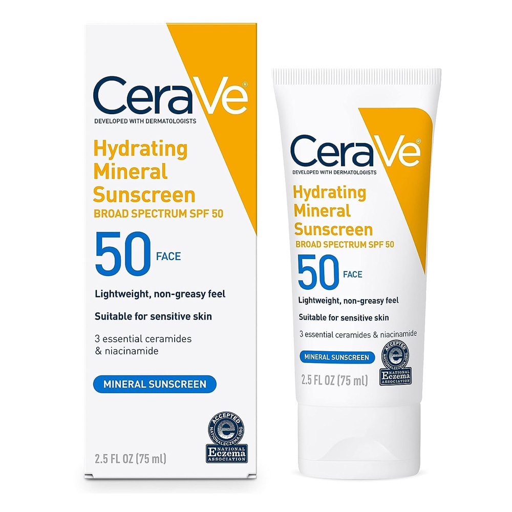 CeraVe Hydrating Mineral Sunscreen SPF50 Face Lotion 75ml (1)