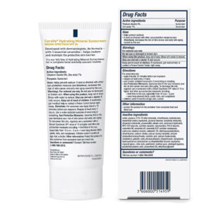 CeraVe Hydrating Mineral Sunscreen SPF50