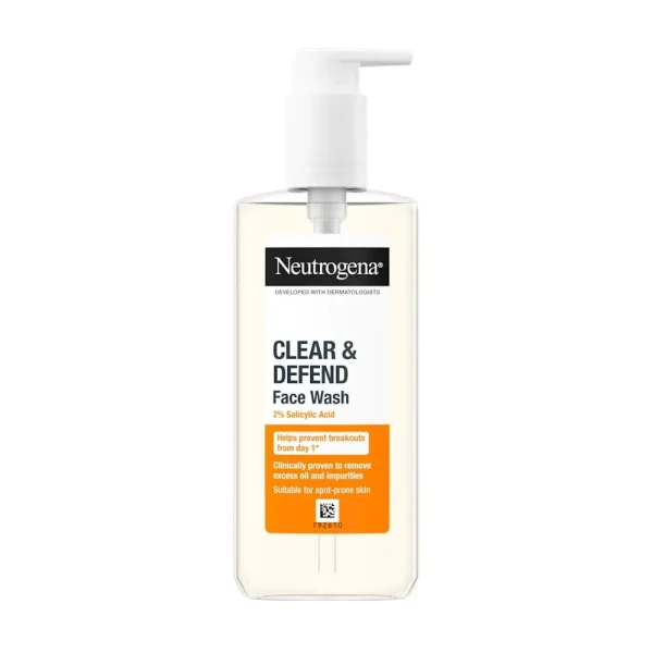 Neutrogena Clear & Defend 2% Salicylic Acid Face Wash 200ml Neutrogena Clear and Defend 2% Salicylic Acid Facewash