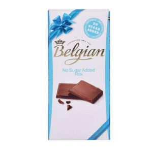 Belgian No Sugar Added Milk Chocolate 100g