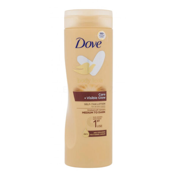 Dove Body Love Visible Glow Gradual Self-Tan Body Lotion Medium to Dark 400ml