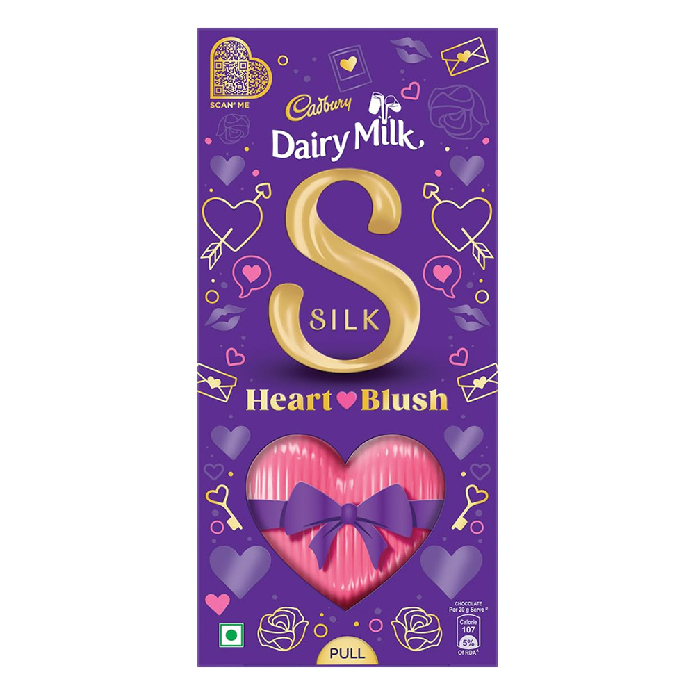 Cadbury Dairy Milk Silk Valentines Heart Blush Chocolate Bar 250g (1)