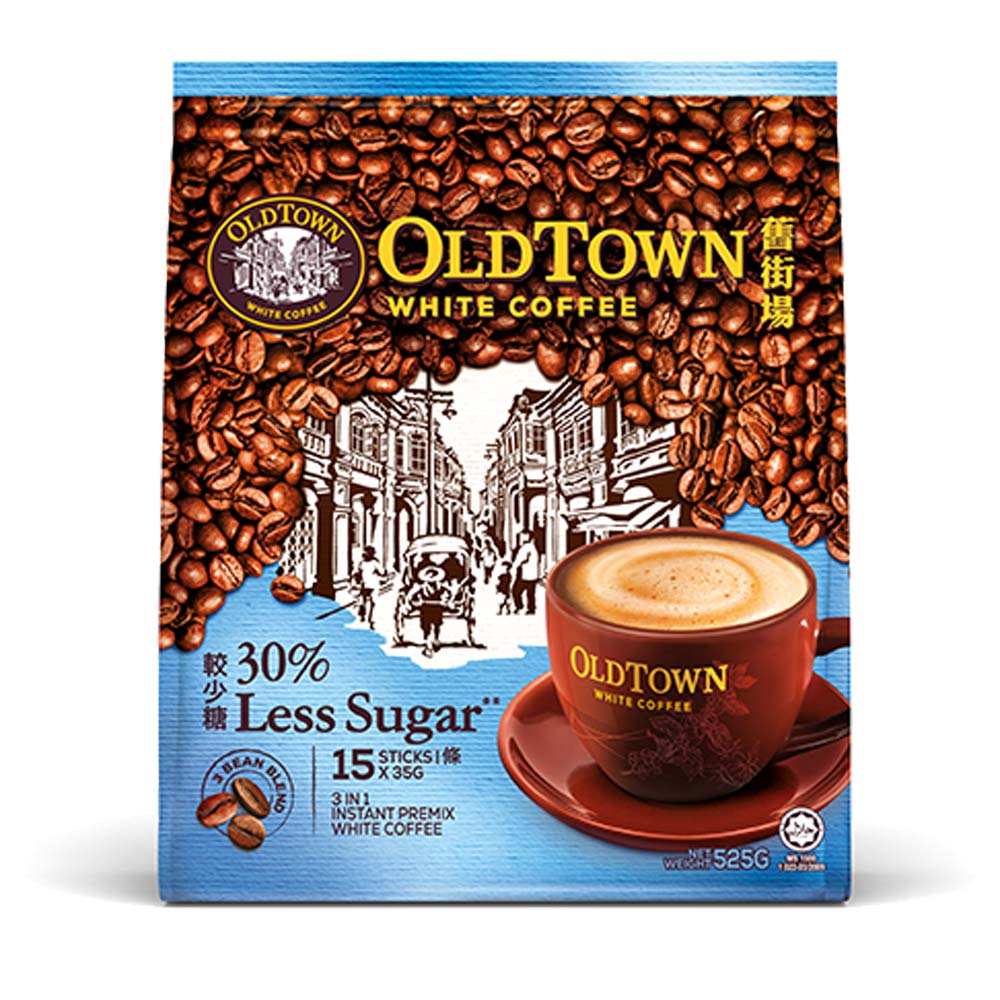 Old Town White Coffee 30% Less Sugar 525g (2)