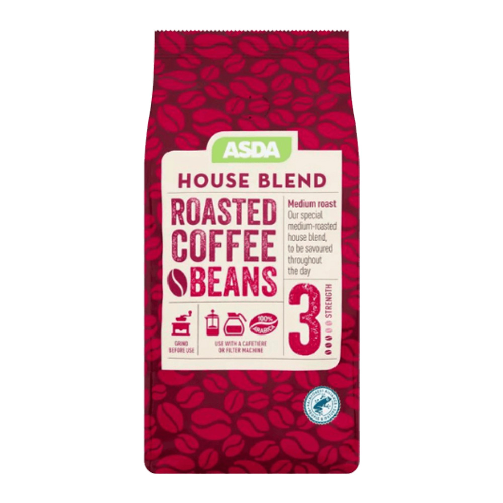 Asda House Blend Roasted Coffee Beans 454g