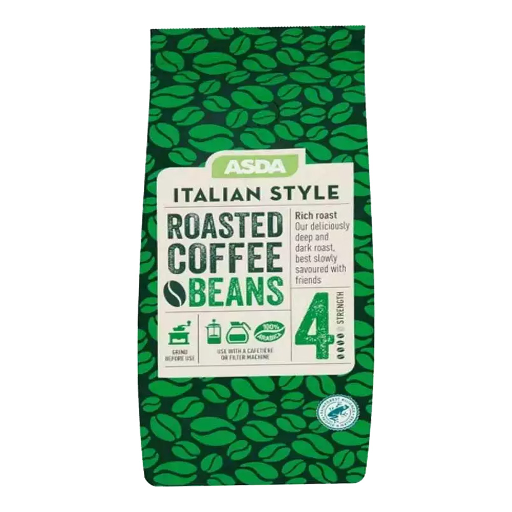 Asda Italian Style Roasted Coffee Beans 454g
