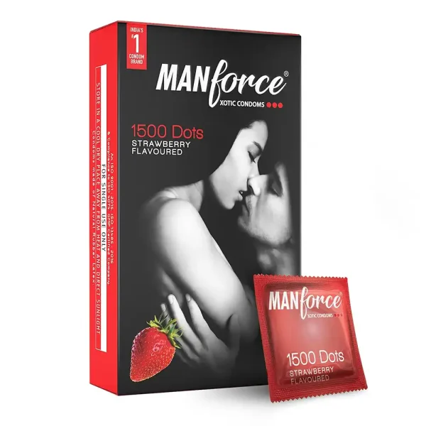 Manforce Xotic Strawberry Flavoured Condoms