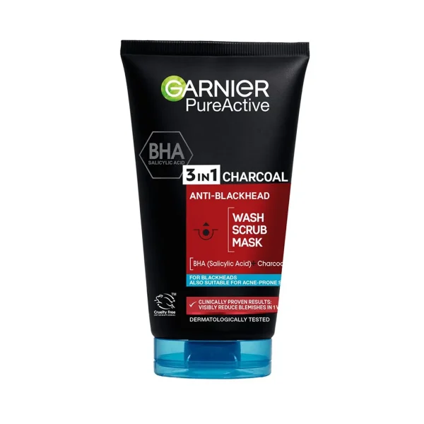 Garnier Pure Active 3in1 Charcoal Wash Scrub Mask