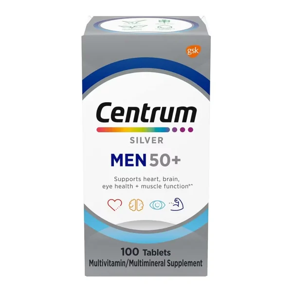 Centrum Silver Men 50+ Multivitamins 100 Tablets Centrum Silver Men 50+ Multivitamins 100 Tablets