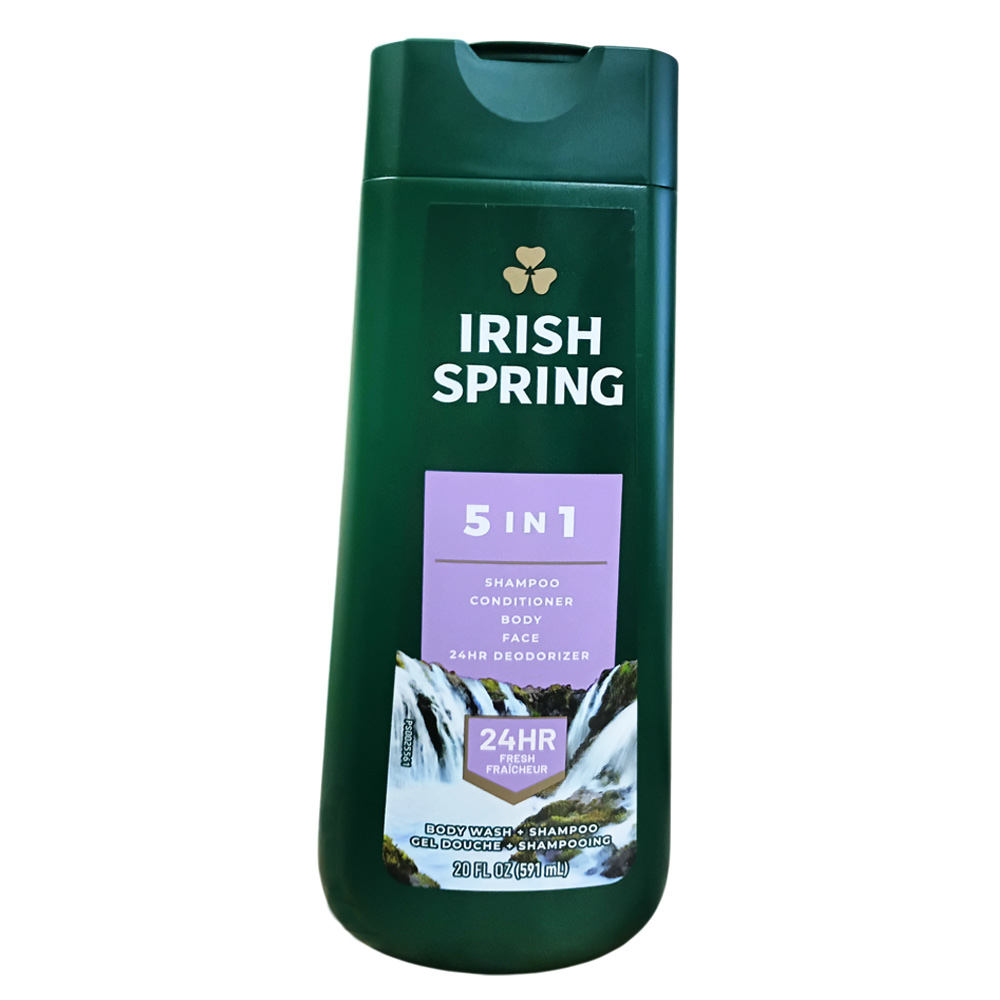 Irish Spring 5in1 Body Wash Shampoo Conditioner Face 4hr Deodorizer ...