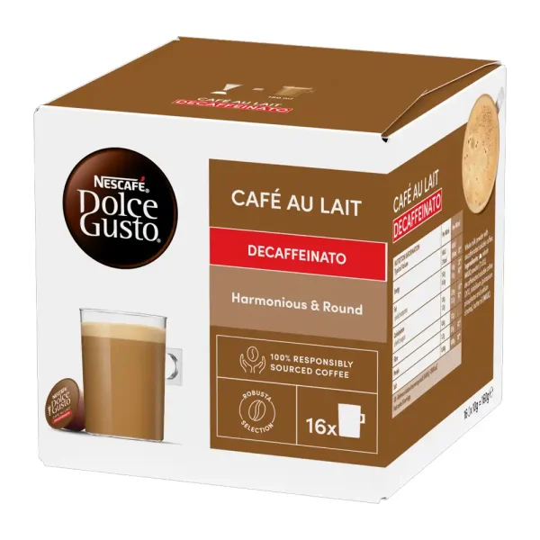 Nescafe Dolce Gusto Cafe au Lait Decaffeinato Nescafe Dolce Gusto Cafe au Lait Decaffeinato