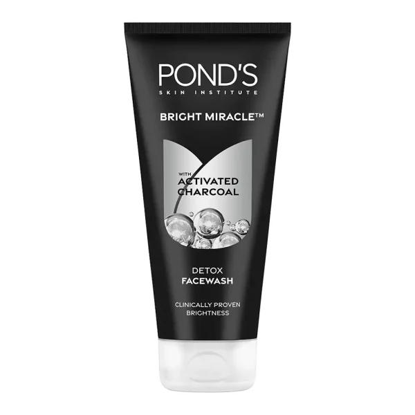 Pond's Bright Miracle Detox Facewash Activated Charcoal 100g Pond's Bright Miracle Detox Facewash