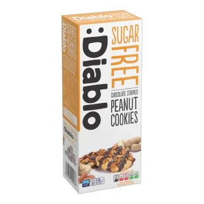 Diablo Sugar Free Chocolate Striped Peanut Cookies 150g