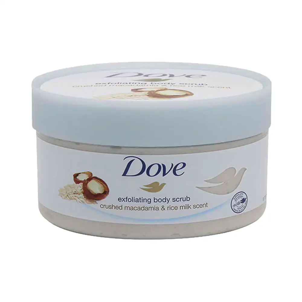 Dove Exfoliating Body Scrub Macadamia & Rice Milk 225ml | Sinin
