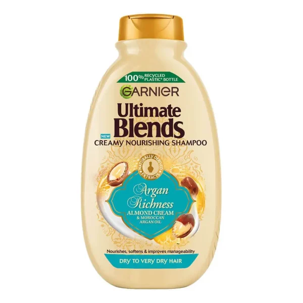 Garnier Ultimate Blends Argan Oil & Almond Cream Shampoo 400ml Garnier Argan Oil & Almond Cream Shampoo 400ml