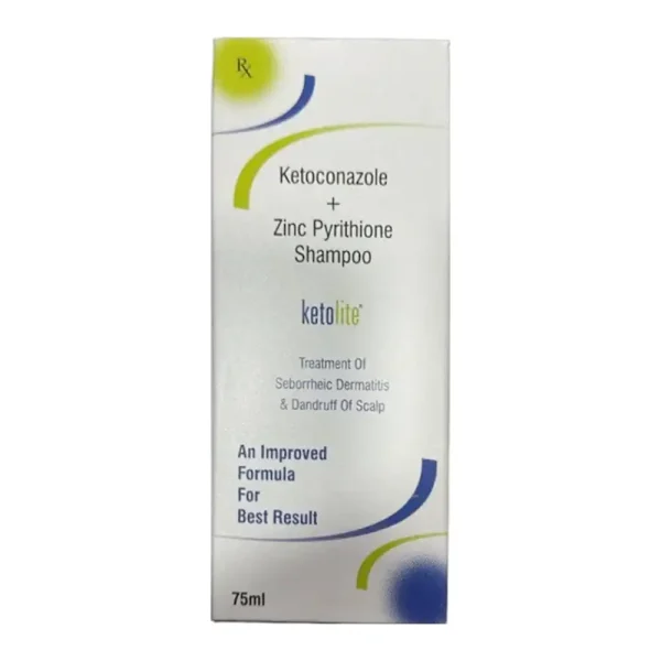 Ketolite Ketoconazole Zinc Pyrithione Shampoo 75ml (1) Ketolite Ketoconazole Zinc Pyrithione Shampoo