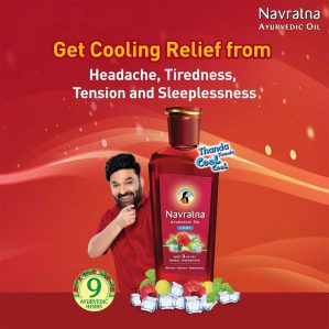 Navratna Cool Ayurvedic Oil 180ml - Image 2