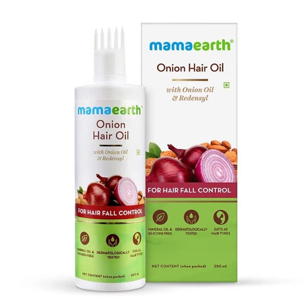 Mamaearth Onion Oil Hair with Onion Oil & Redensyl for Hair Fall ...