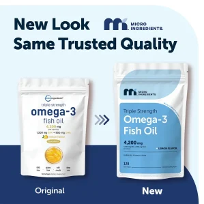 Micro Ingredients Triple Strength Omega 3 Fish Oil