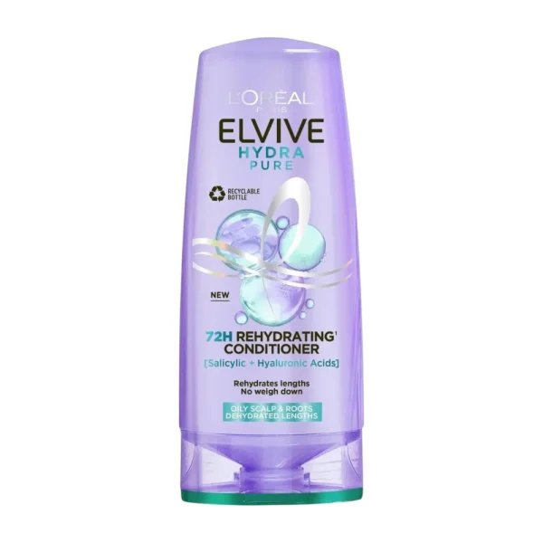 L'Oréal Elvive Hydra Pure Conditioner L’Oréal Paris Elvive Hydra Pure 72H Rehydrating Conditioner