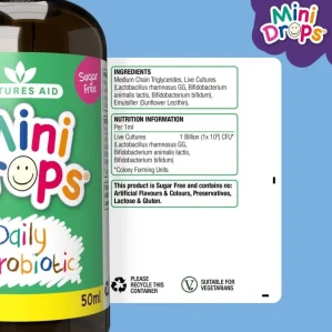 Natures Aid Mini Drops Daily Microbiotic ingredients